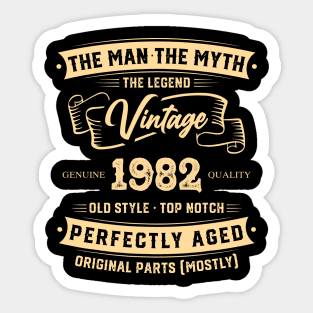 The Legend Vintage 1982 Perfectly Aged Sticker